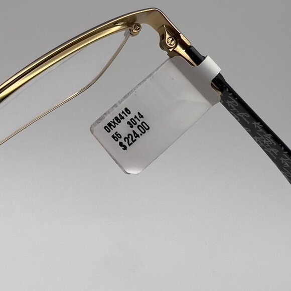 Ray Ban RB 8416 3014 Eyeglass Frames Carbon Black Gold Square 55-17-145 $224 - Picture 7 of 12